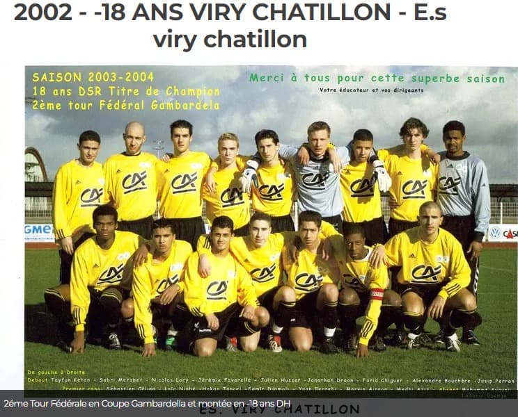2003-2004 · -18 ans — champion DSR (parcours Gambardella)